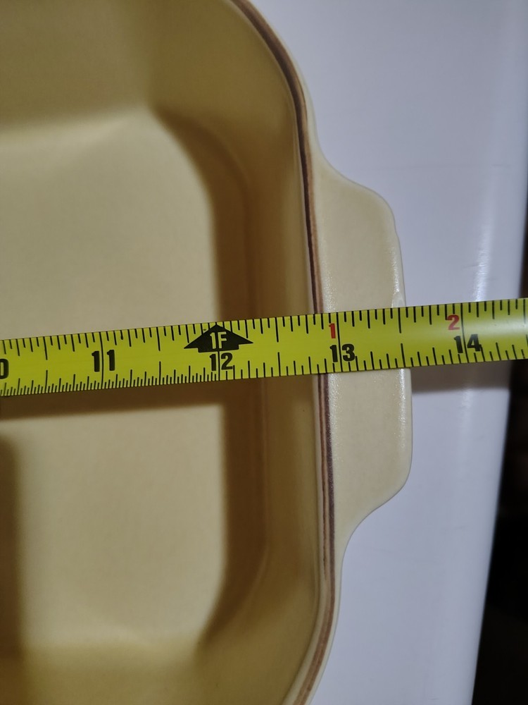 Pfaltzgraff Ceramic Rectangular Baking Dish Floral Beige Brown 13x8
