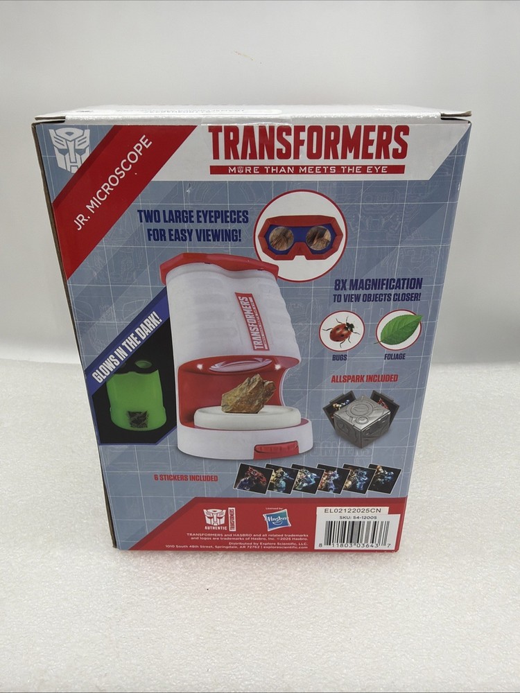 Transformers Jr. Lighted Microscope 8X Magnification New Sealed!