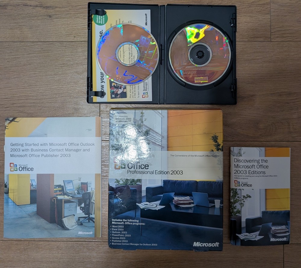 Microsoft Office Professional 2003 Box Word Excel Access with log key