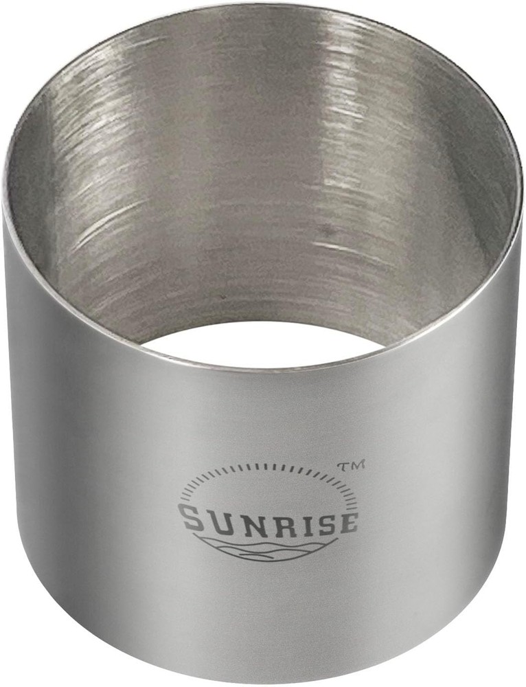 Versatile 4-Pack Stainless Steel Plating Forms - 3" Diameter for Desserts