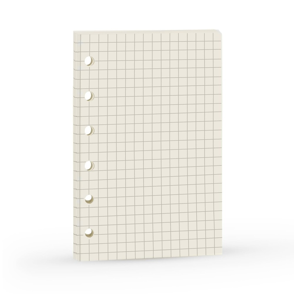A7 Refill,Pocket Notebook Inserts, Grid 6 Hole Paper for A7, Square