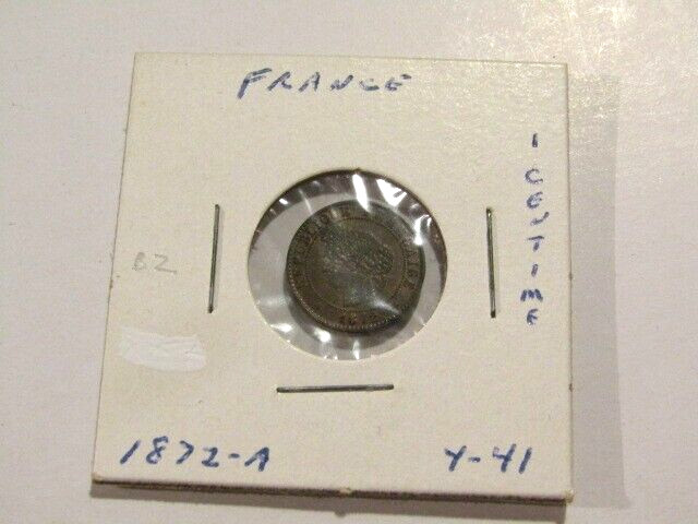 France 1872-A 1 Centime old Coin