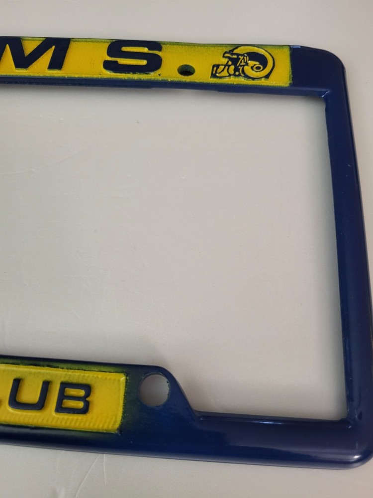 Rams Booster Club Metal License Plate Frame