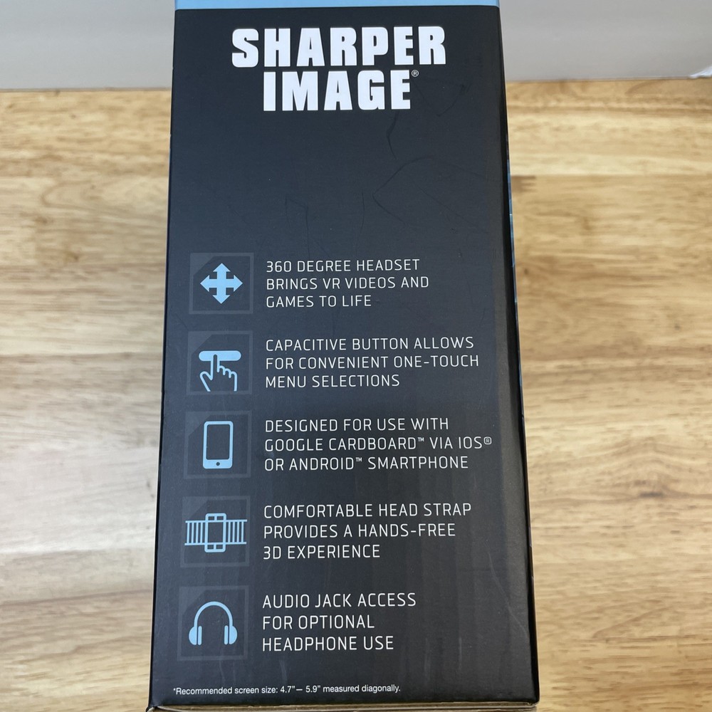 Sharper Image Smartphone 360 Degrees Virtual Reality Headset Transform Reality