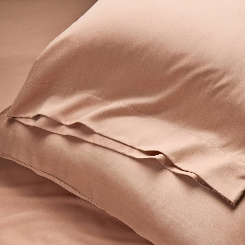 Queen 400 Thread Count Rayon from Bamboo Sheet Set Light Adobe Clay
