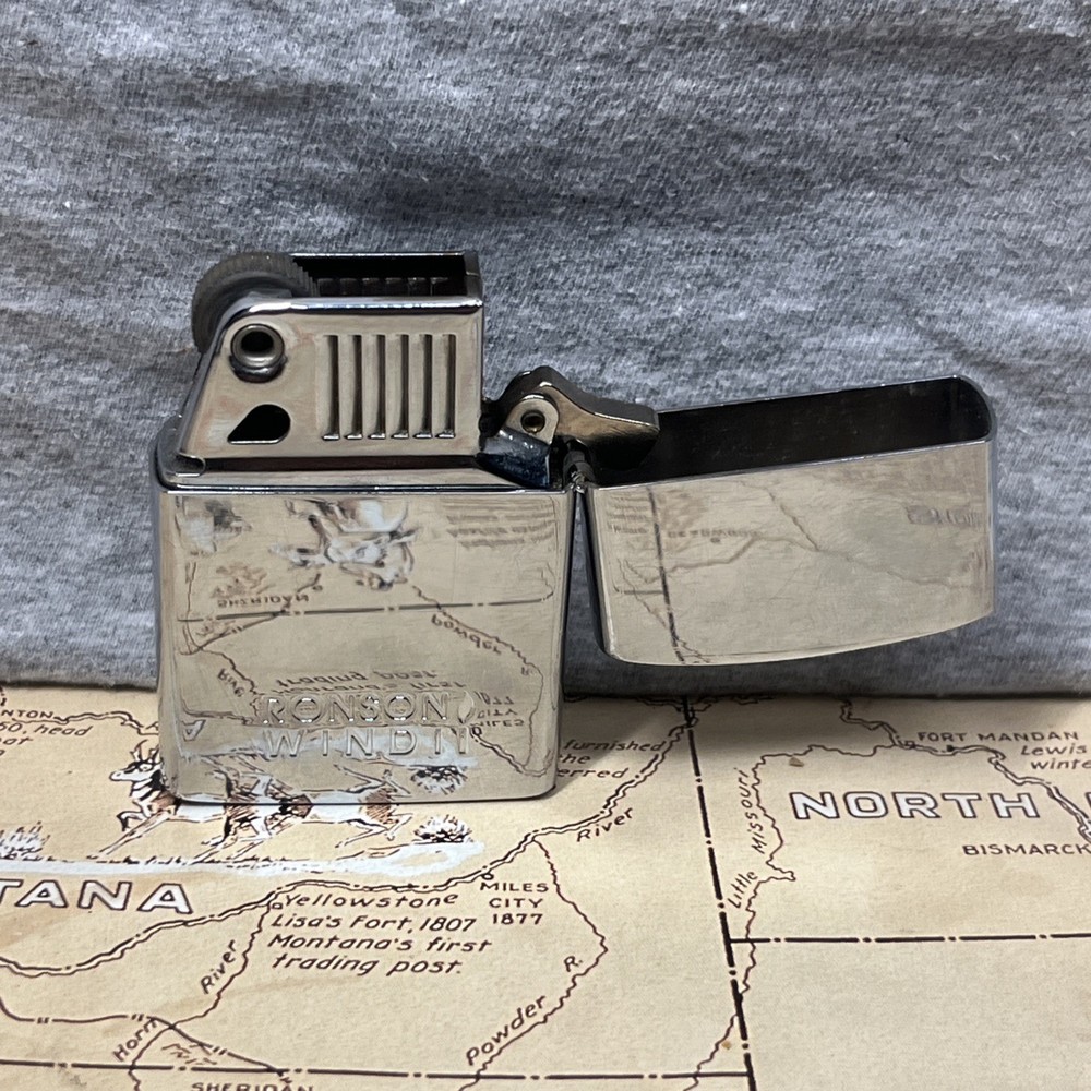 Vintage Ronson Wind II Lighter Missing Striker And Fuel Free Ship