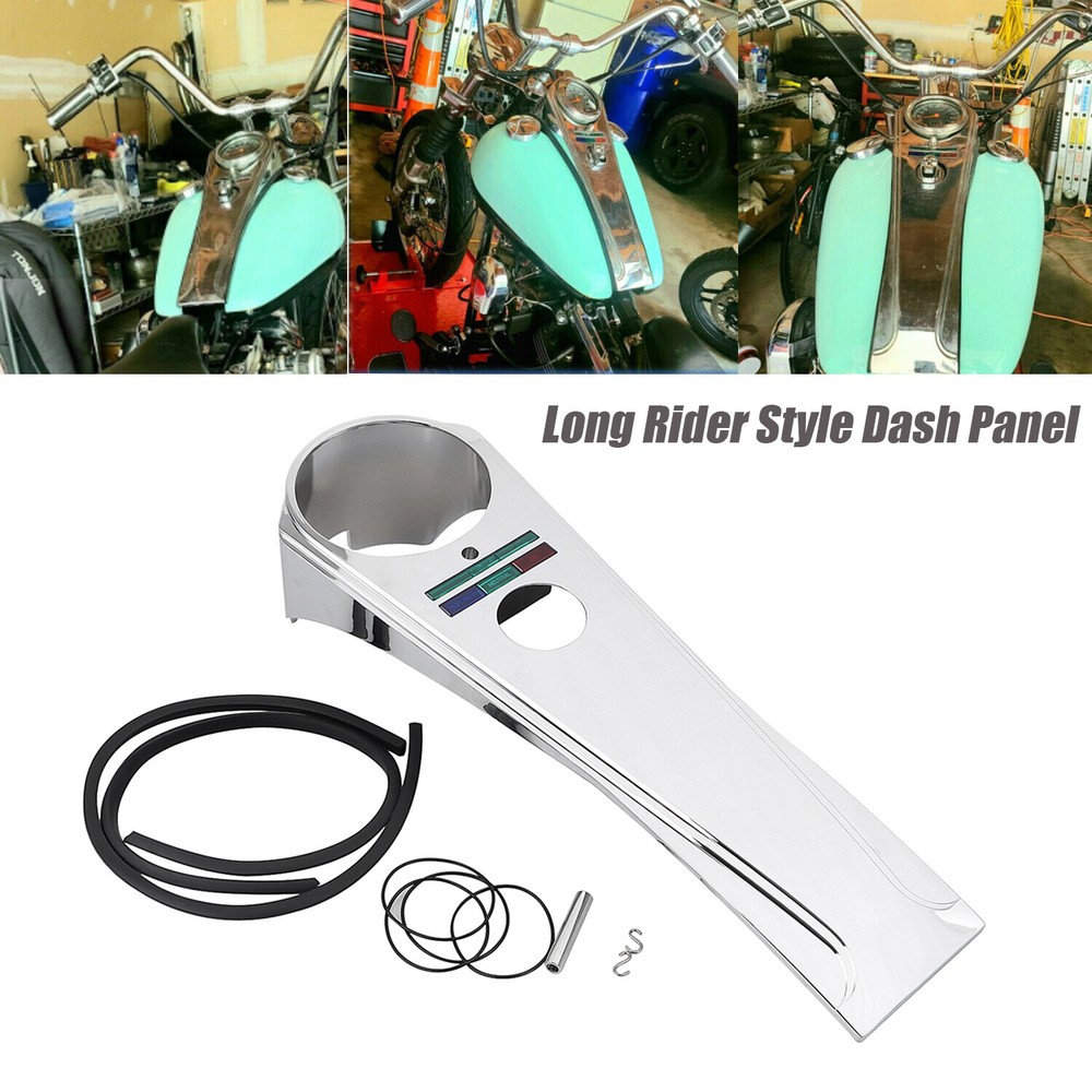 Chrome Long Rider Style Dash Panel Fit For Harley 1968-1984 Electra Glide FL FLH