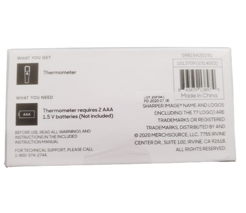 NEW 2020 Sharper Image: Touchless Thermometer w/ Precision Sensor 35 Programs