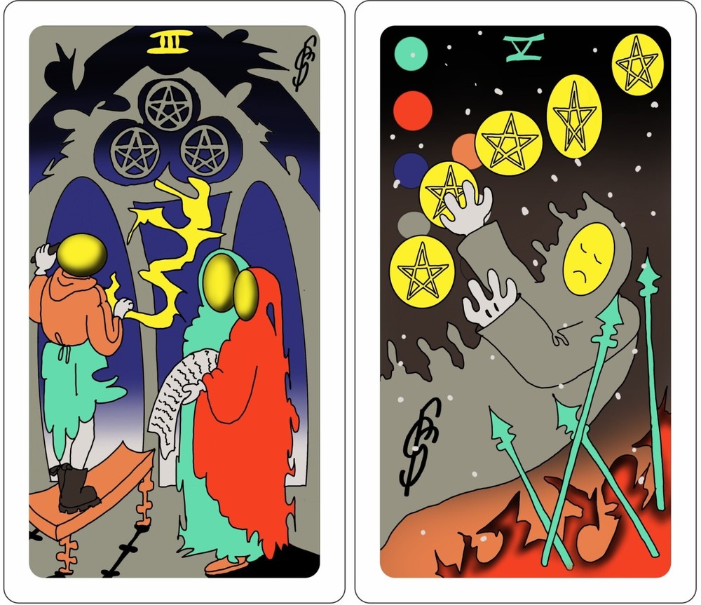 Feldman Sisters Tarot, 78 Cards Tarot Deck