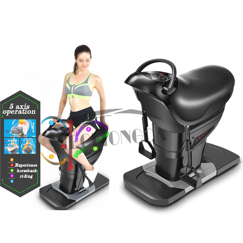 110V Black Horse Riding Abdominal Exercise Machine Horse Riding Simulator