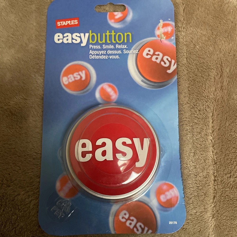 Staples "THAT WAS EASY" Button Push-to-Talk Electronic Office Desk Work - NEW!