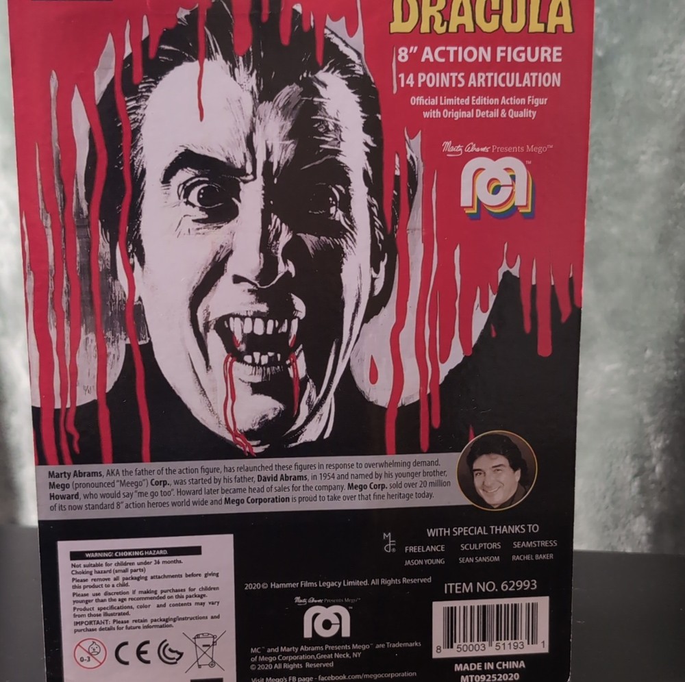 Mego Dracula 8" Action Figure 14 Points Articulation 2020
