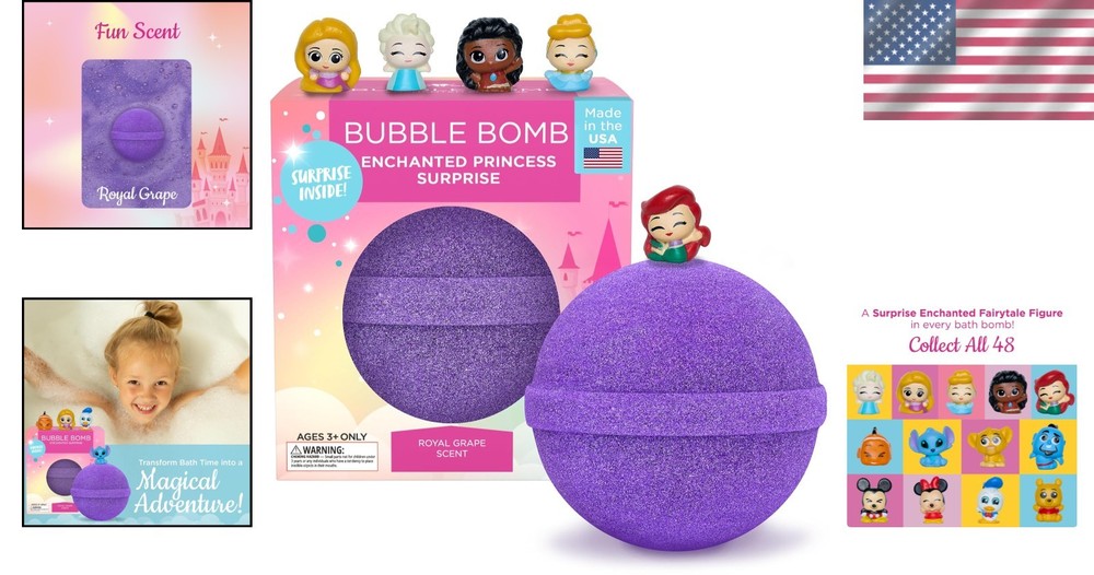 Gift-Ready Enchanted Bath Bombs for Kids - Delightful, Mess-Free Bath Time