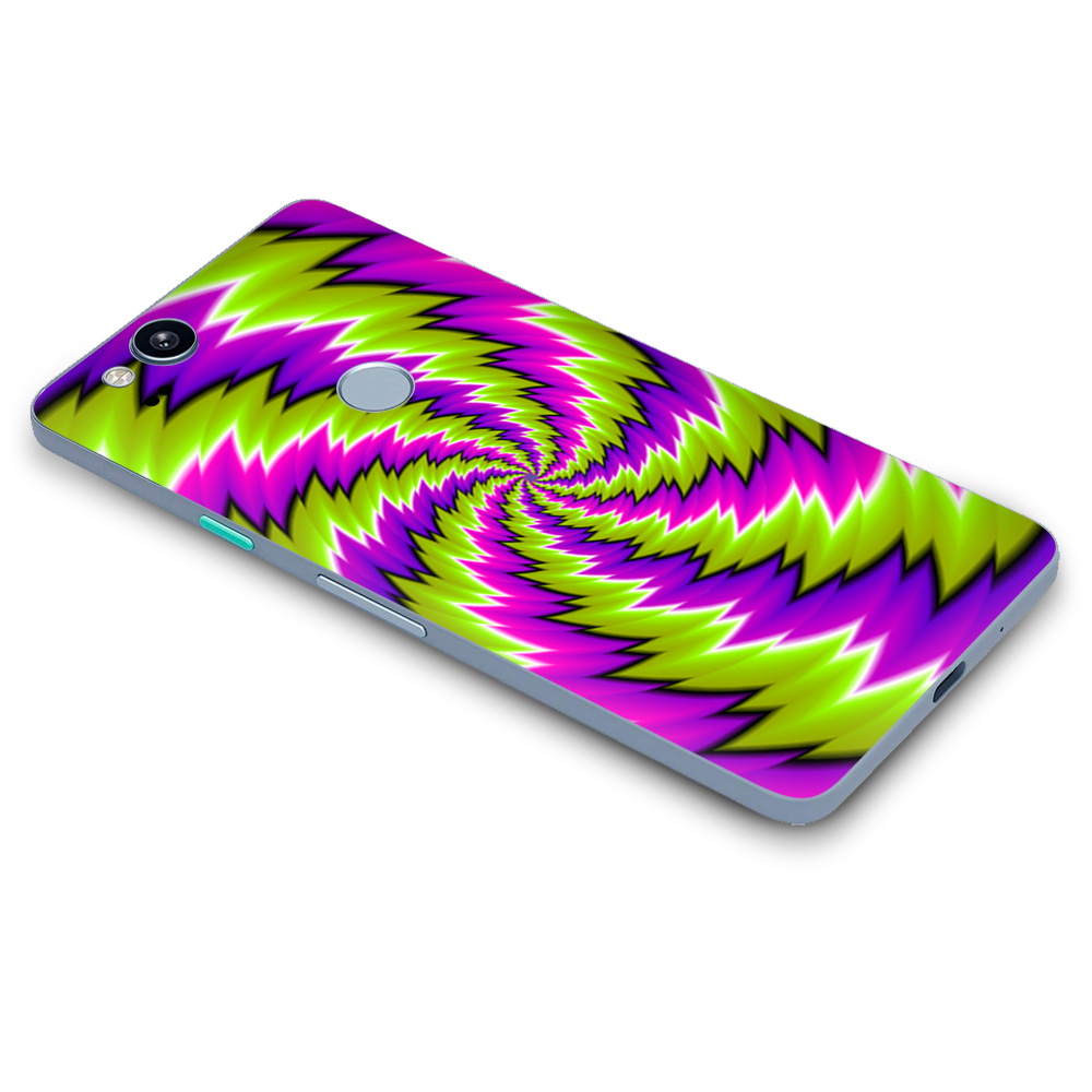 Google Pixel 2 Skins Decal Wrap Psychedelic Moving Swirls