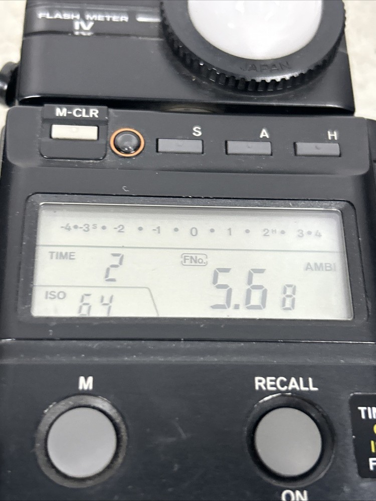 Minolta Flash Meter IV Ambient/Flash Light Exposure Meter With Case - Tested