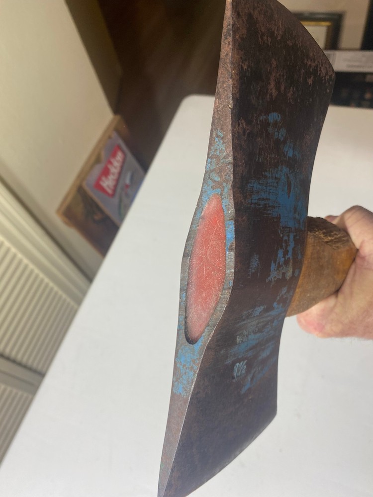 UNBRANDED - DOUBLE BIT AXE WTH ORIGINAL HANDLE "Marked 3 1/2 "