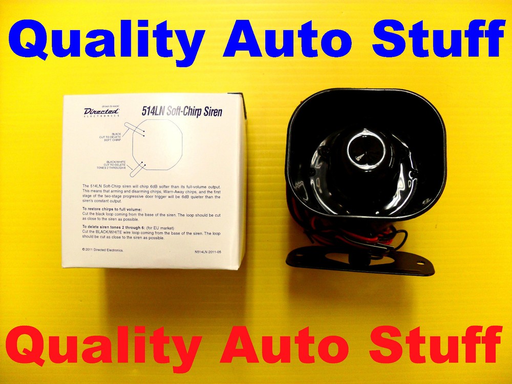 NEW DEI Soft Chirp 128dB Programmable Car Alarm Siren 514LN Viper Python