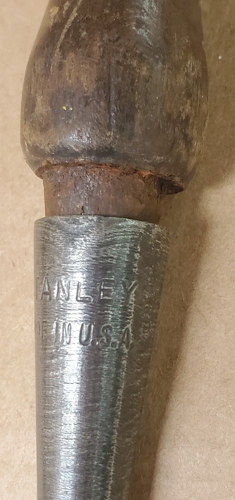 Vintage STANLEY 1/2" Beveled Edge Socket Chisel Made In USA