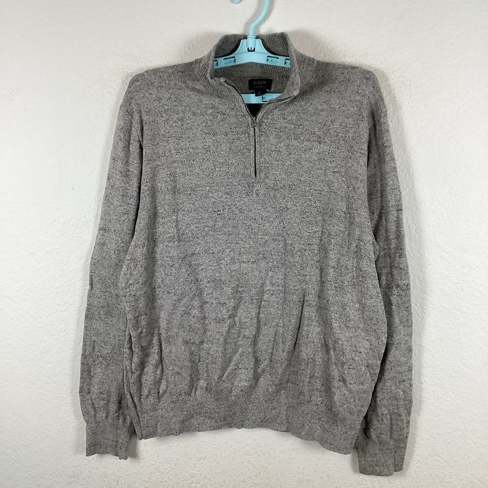 J.Crew Mens Sweater Sz L Large Long Sleeve Solid Soft Pullover Excellent