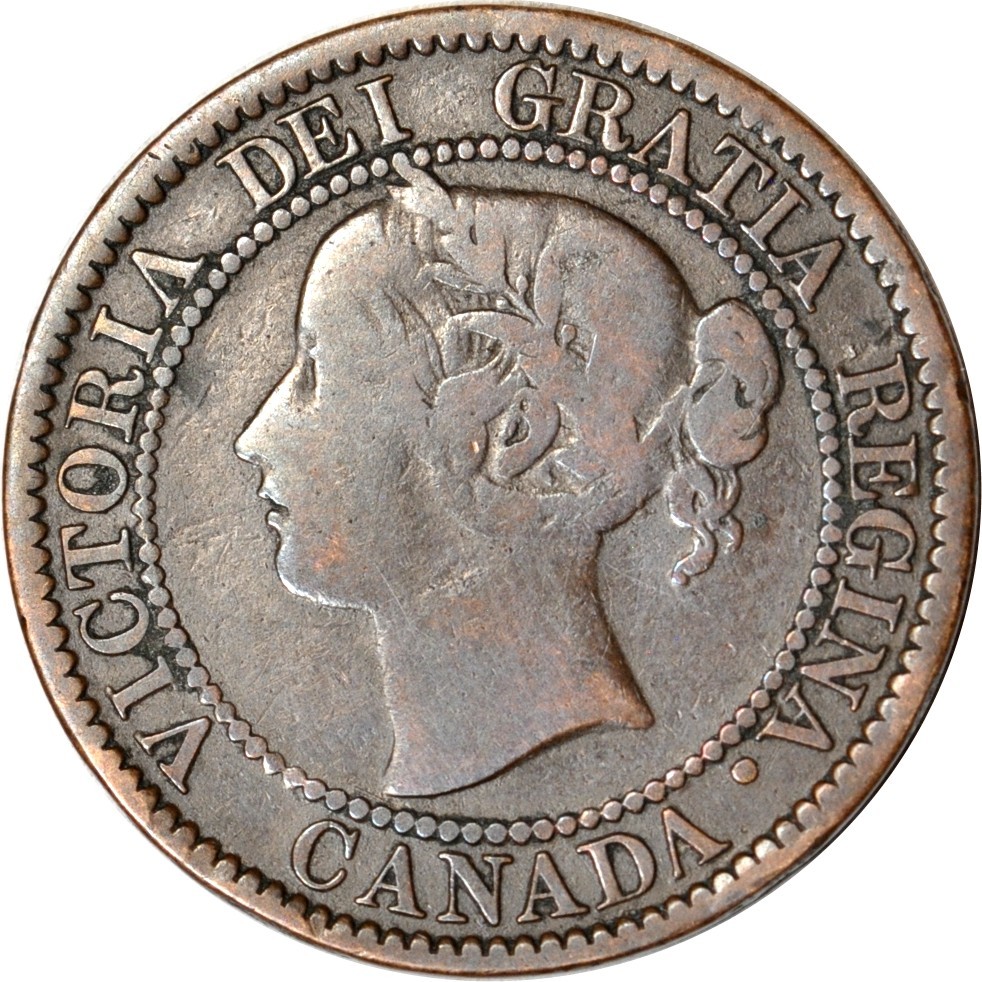 1858 1C Canada One Cent VG(Scratch) K19179