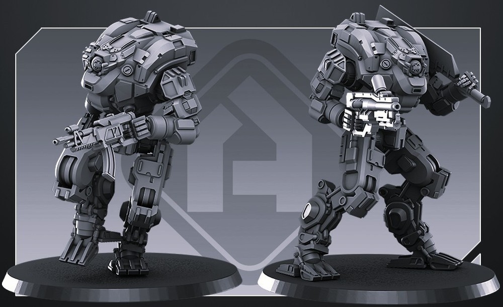 Space Marines Large ~5in Mechs 2-Pk 3D Printed Models
