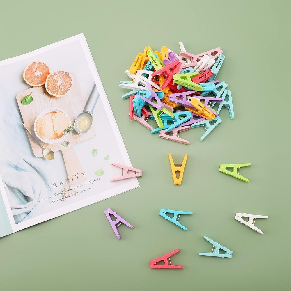 Colored Clothespins 110 PCS 2 Inch Plastic Windproof Clips for Laundry Use