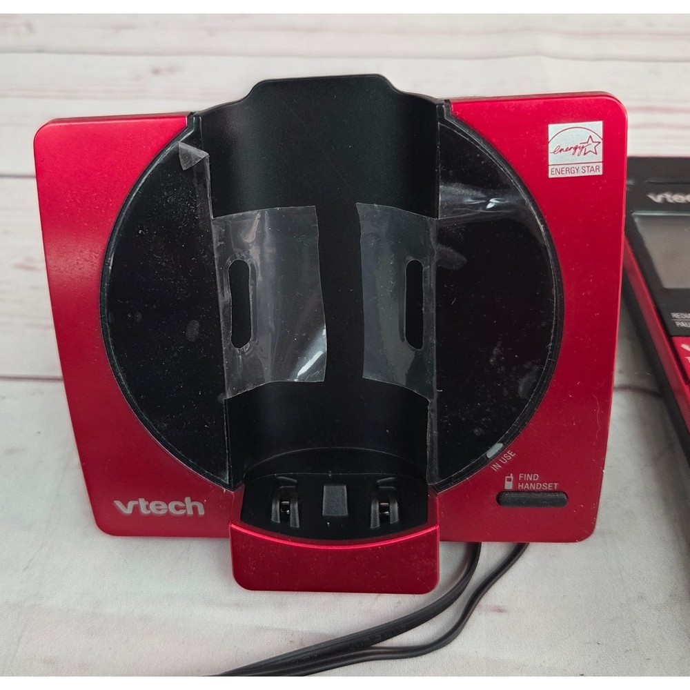 Red V Tech Phone Handset and Base