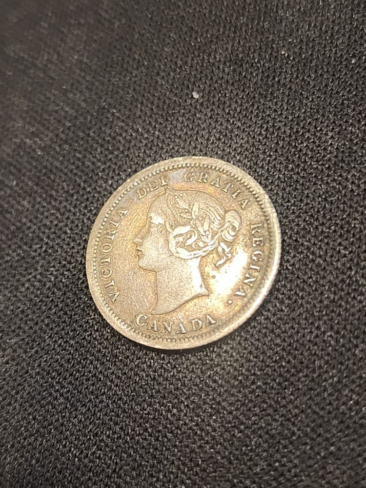 1870 Canada 5 Cents Silver Coin
