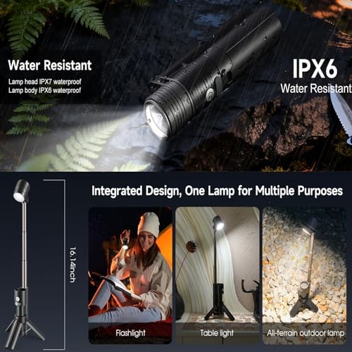 Flashlight Mini Camping Lights,4500mAh Rechargeable LED Bright Flash Light