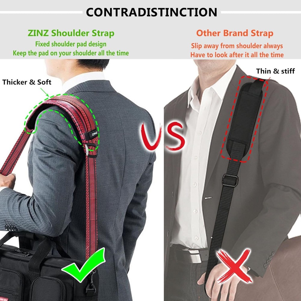 ZINZ Shoulder Strap, 57" Padded Adjustable Bag Straps Replacement...