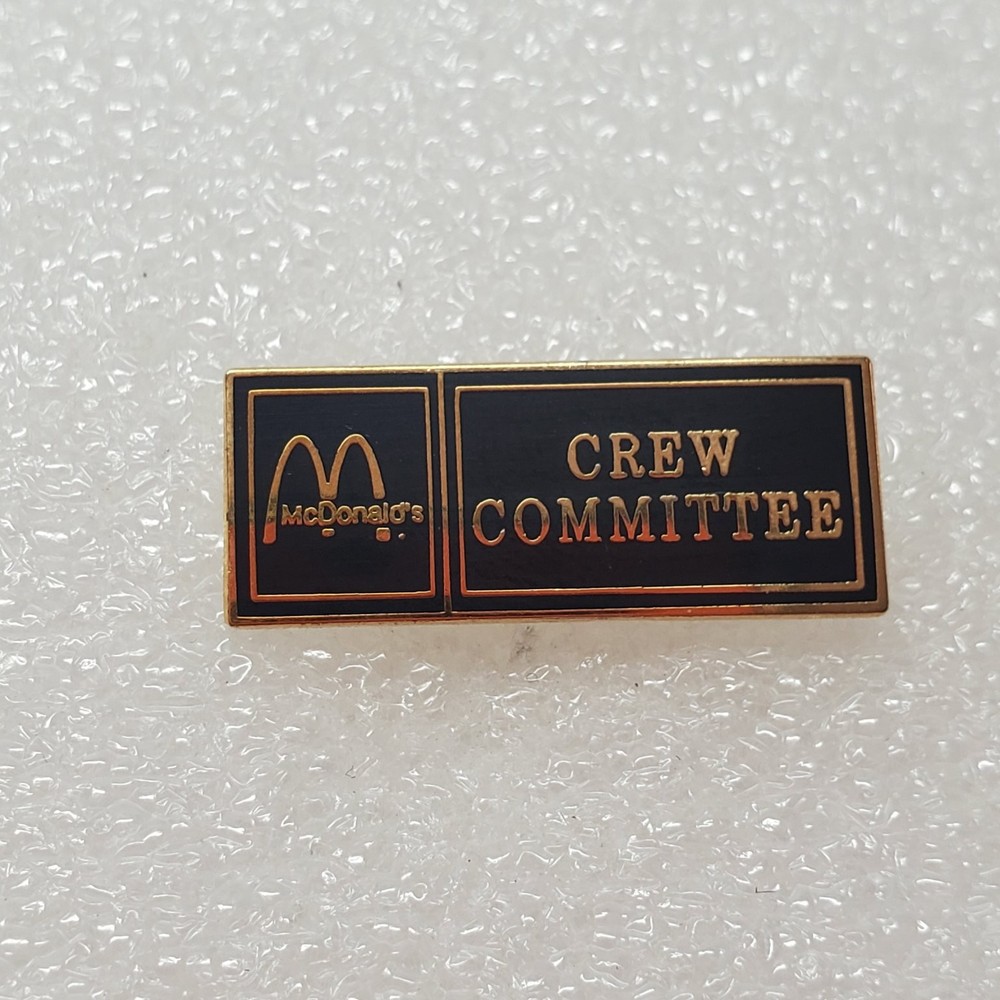 McDonald's Crew Committee Lapel Pin Gold Tone Employee Uniform