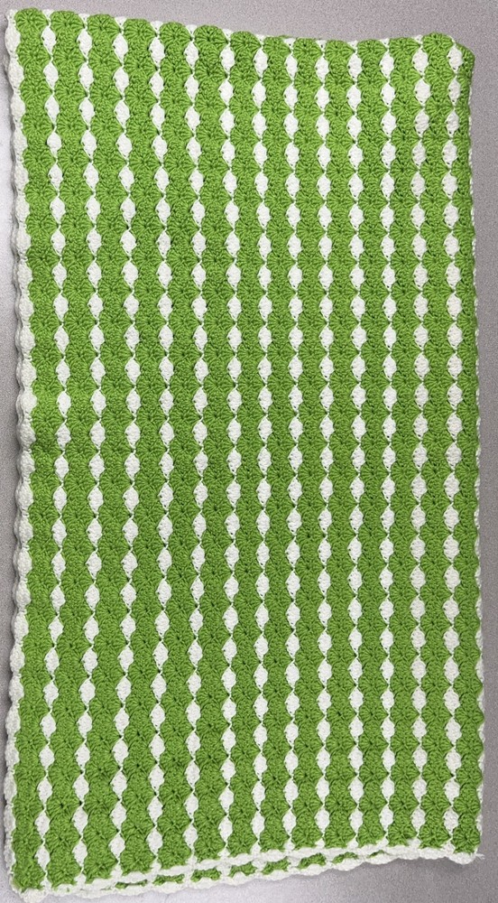 Crochet Afghan Throw Blanket Sofa Couch Handmade 49” x 84” READ