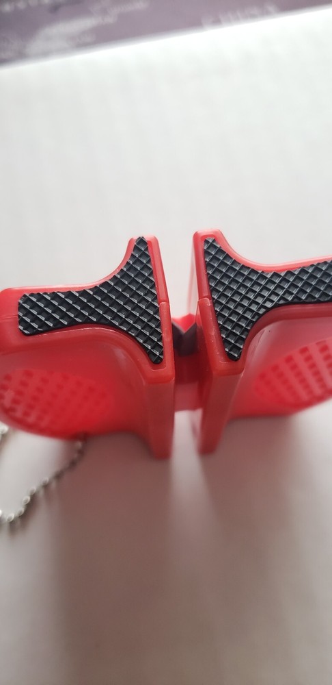 Mini Keychain Pocket Knife Sharpener - Red