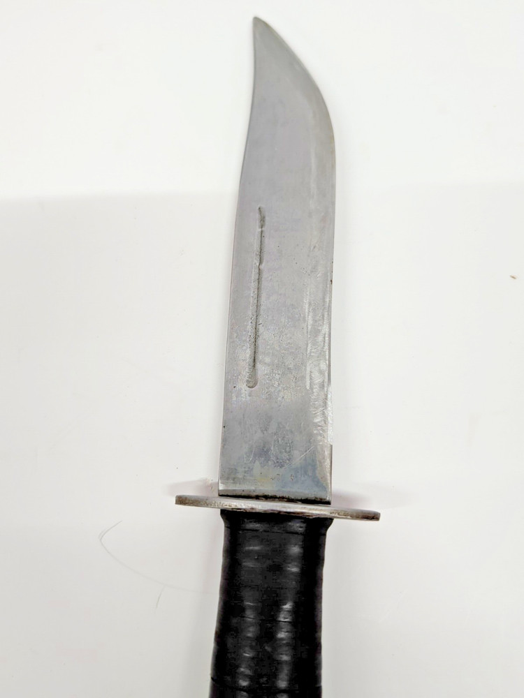 Vintage Knife with Leather Wrapped Handle & Sheath
