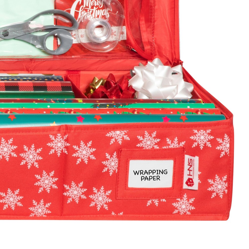 Premium Wrapping Paper Storage Container -Durable Material 600D tear-proof - ...