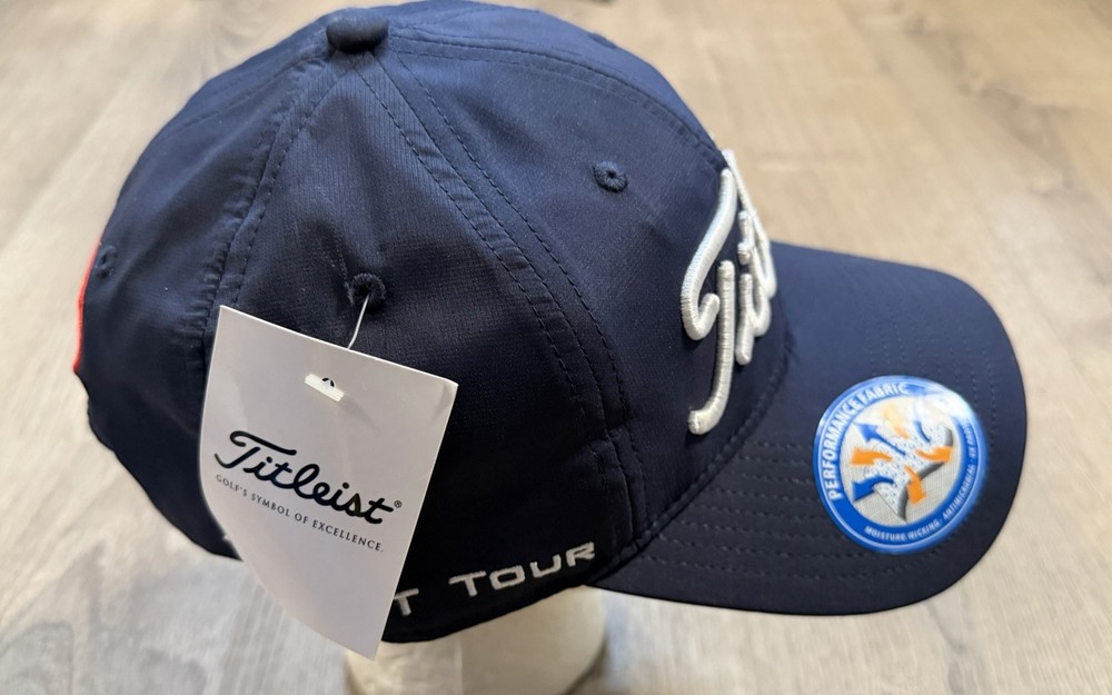Titleist NXT Tour Adjustable Strap Golf Hat Script NOS Navy Blue NWT