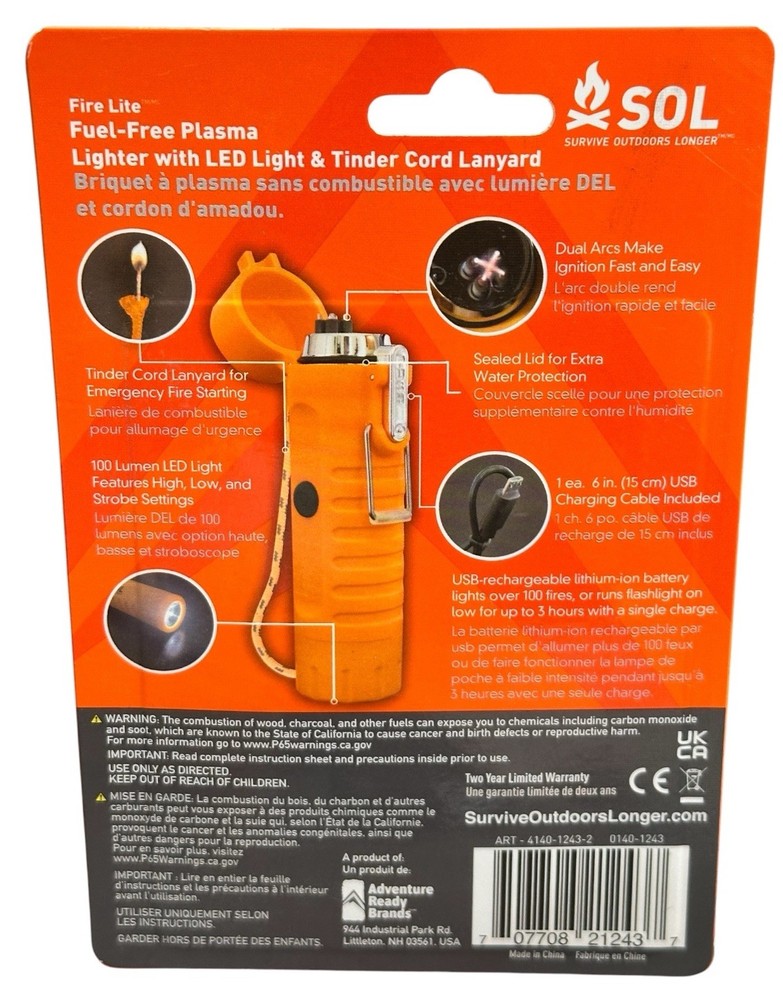 Fire Lite Fuel Free Rechargeable Lighter