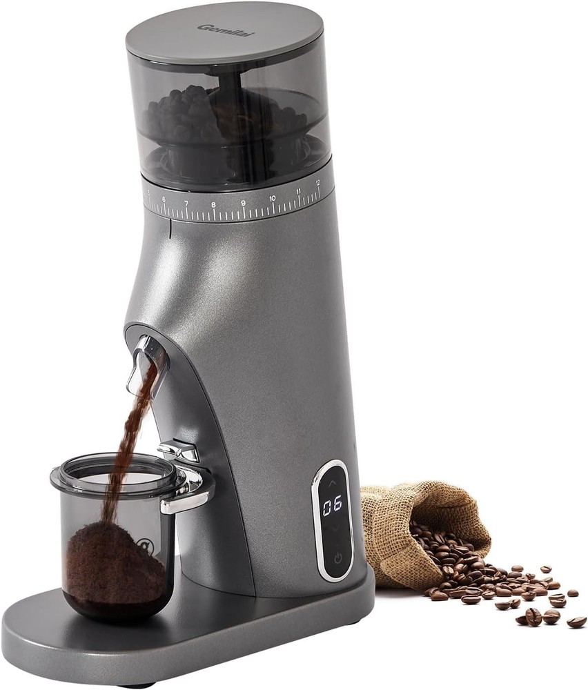 Conical Burr Coffee Grinder 60 Settings Grey