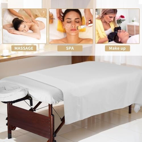 Premium Microfiber Massage Table Sheets Set - 3 Piece Cover, Fitted Sheet & Face