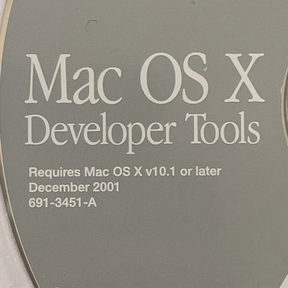Mac OS X Developer Tools CD December 2001 691-3451-A