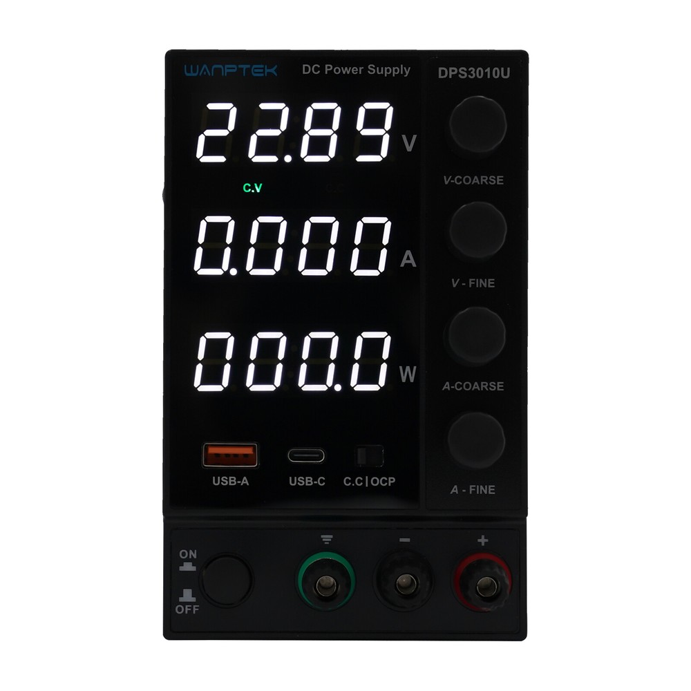 DC 0-30V 0-10A Power Supply Lab Variable Adjustable Regulated Bench Switching