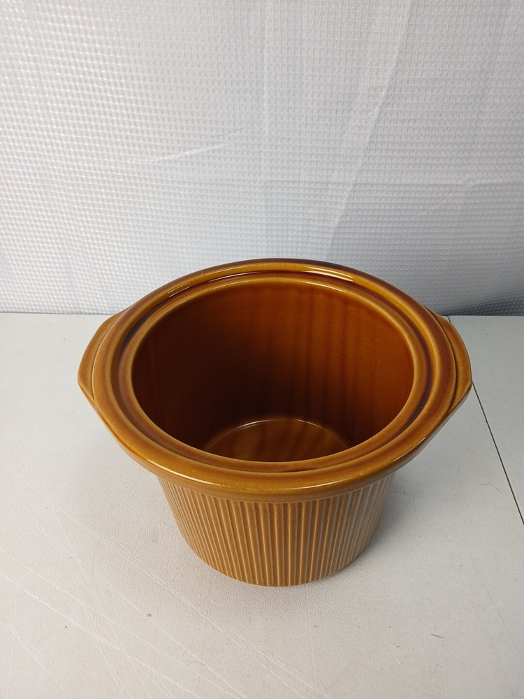 Rival D-256-762 Crockpot Slow Cooker Replacement Part Brown Insert ONLY