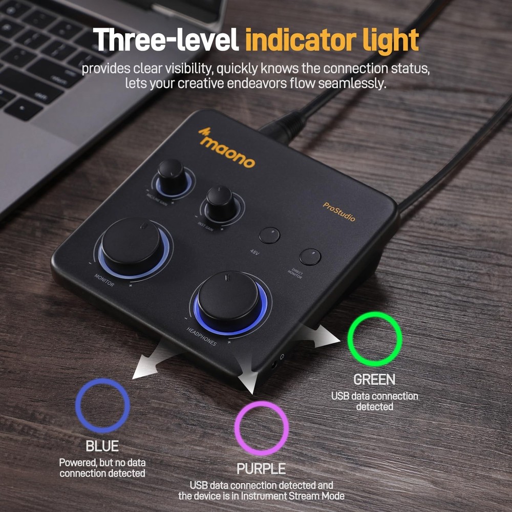 USB Audio Interface for PC: Interface with XLR Input 24-bit/192kHz Routing So...