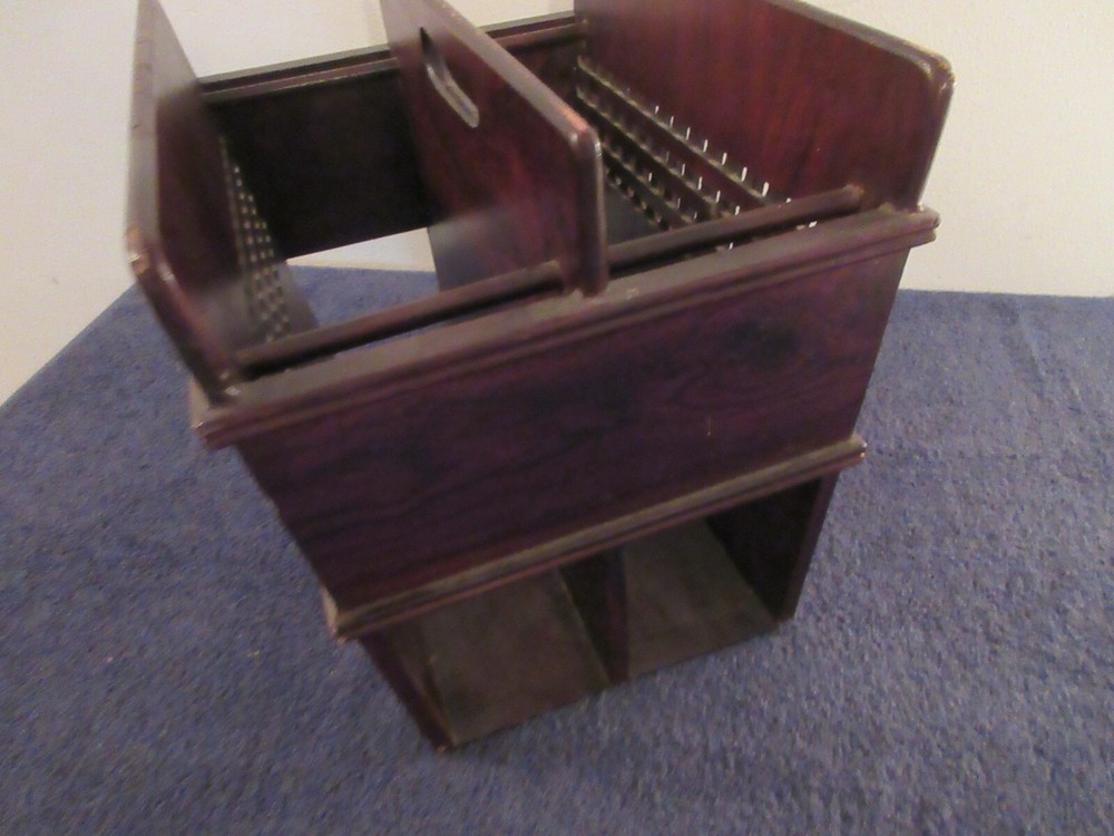 Vintage Solid Wood Book /Magazine Organizer Holder
