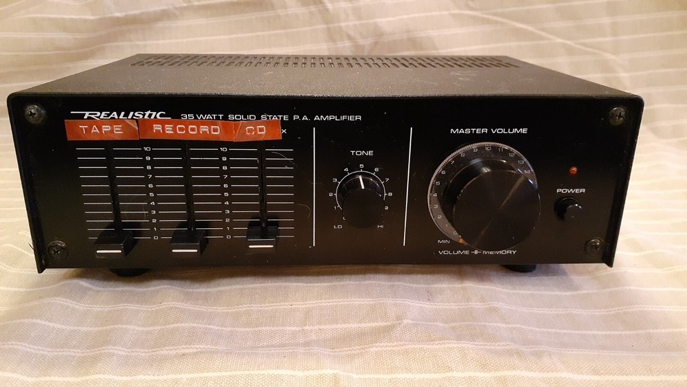 Vintage Realistic MPA-35A PA Amplifier 35 Watt Model 32-2027 Solid State Working
