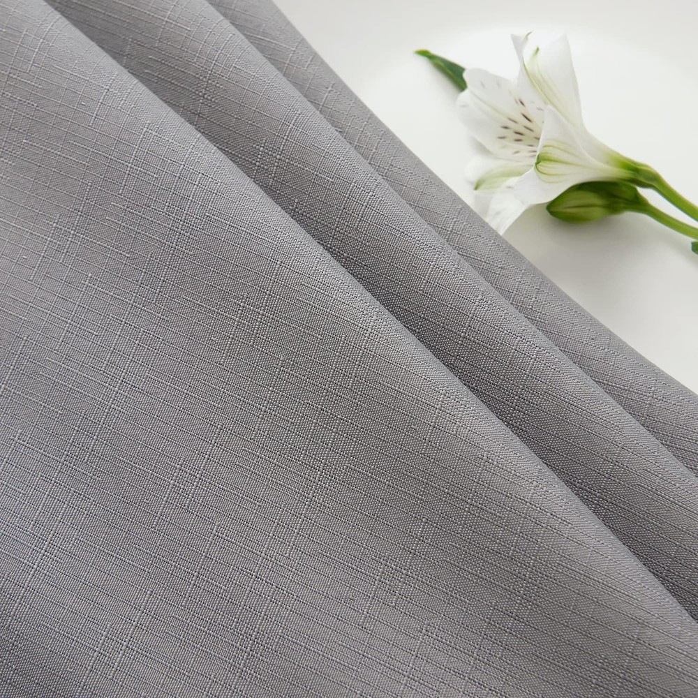 maxmill Rectangle Slubby Textured 70 x 52 (Rectangular), Light Grey