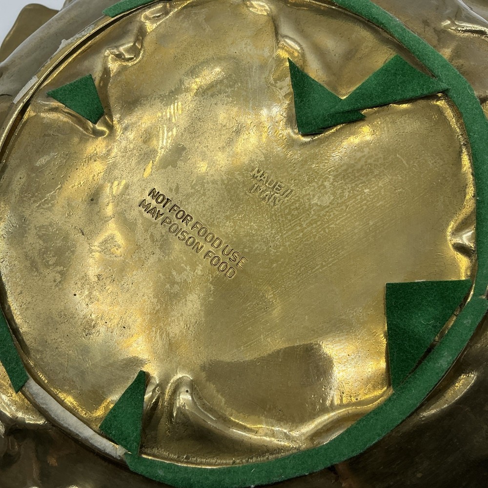 Italian Solid Brass Maple Leaf Decorative Bowl MCM , Academia, Fall, Cottage