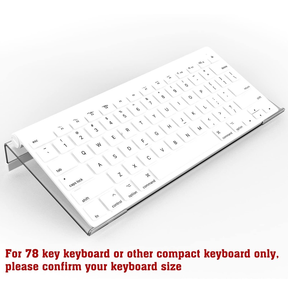 Acrylic Tilted Computer Keyboard Stand for Compact Keyboard 78 Keys Keyboard ...