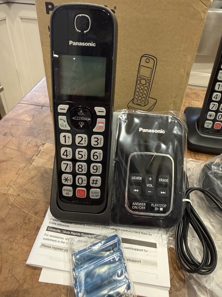 Panasonic Cordless Landline Phone Set with Advanced Call Blocking Feature Read
