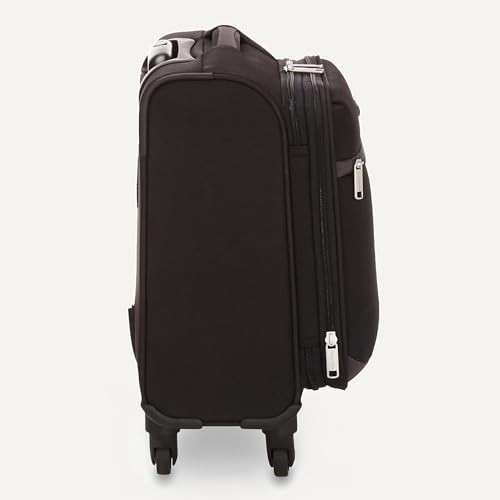 AMAZON BASICS LUGGAGE 18" SMALL CARRY-ON SOFTSIDE SUITCASE WITH WHEELS - BLACK
